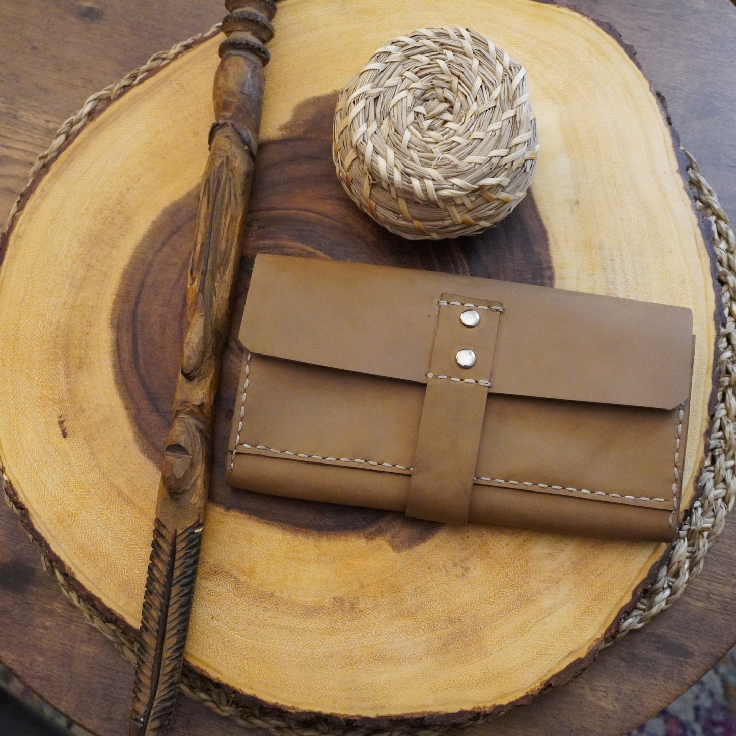 Handmade Genuine Leather Wallet – Rustic Brown