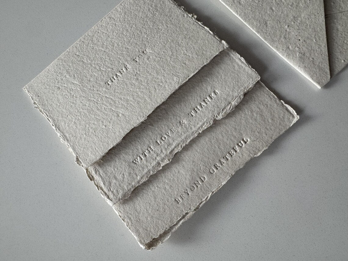 Handmade Paper Wedding Gift , Thank You Card