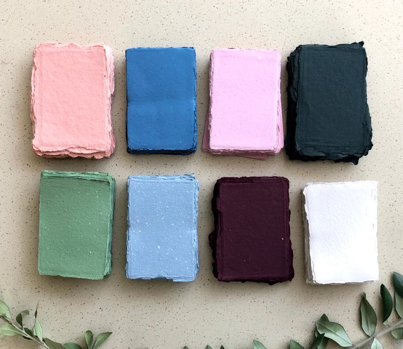 SAMPLE PACK Deckle Edge Handmade Paper