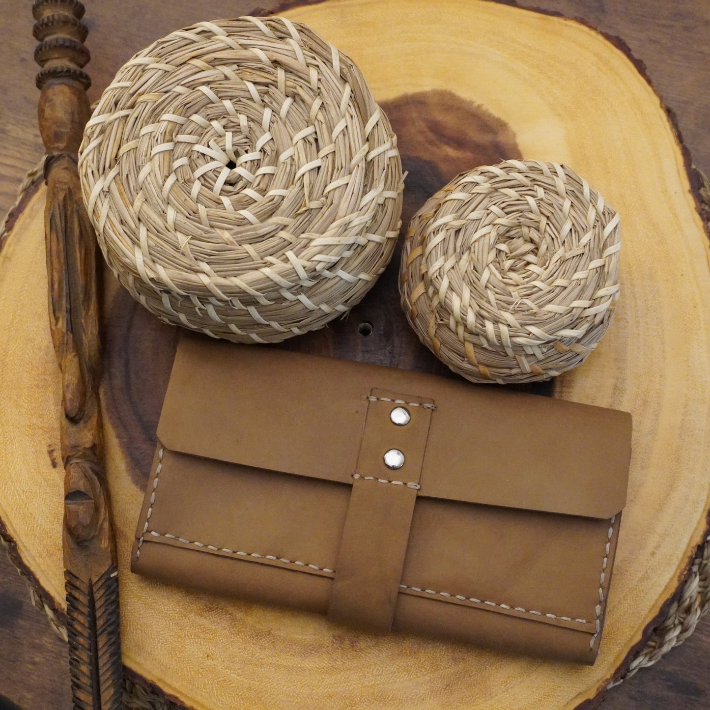 Handmade Genuine Leather Wallet – Rustic Brown