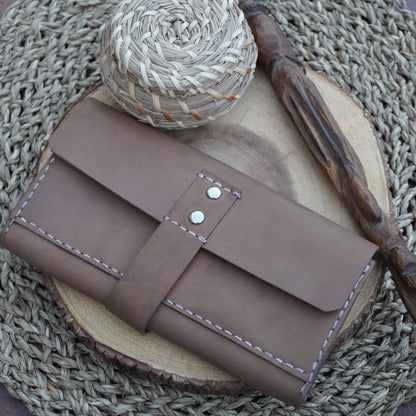 Handmade Genuine Leather Wallet – Rustic Brown