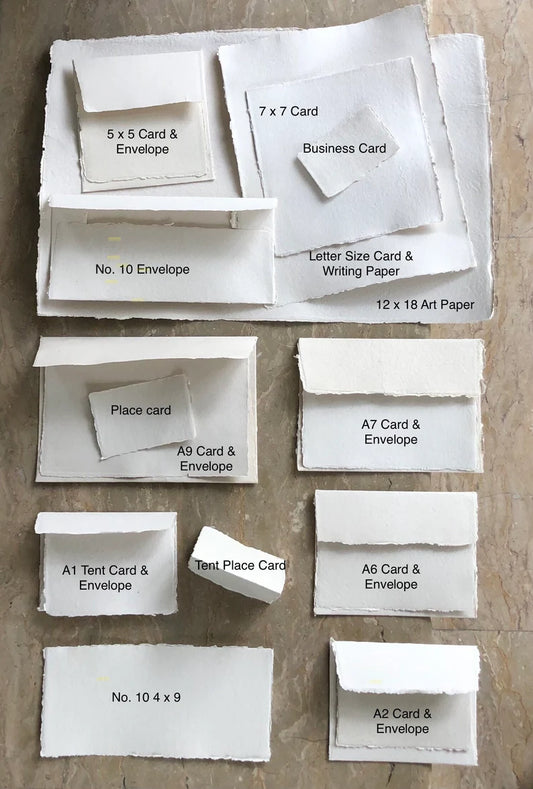 Deckle Edge Handmade Paper Envelopes