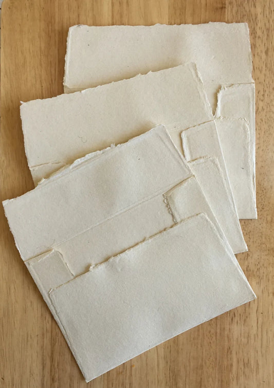 Wedding Invitations Handmade Paper, Deckle Edge Envelope,