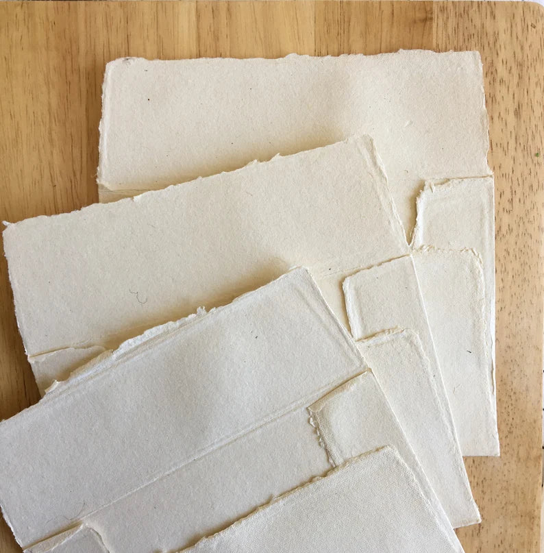 Wedding Invitations Handmade Paper, Deckle Edge Envelope,