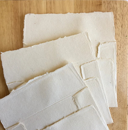 Wedding Invitations Handmade Paper, Deckle Edge Envelope,