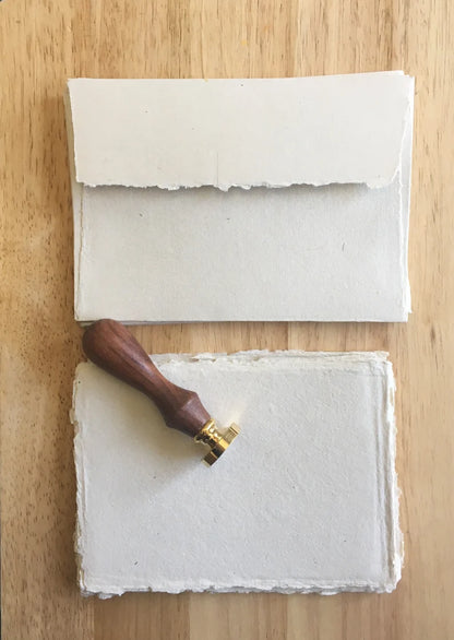 Wedding Invitations Handmade Paper, Deckle Edge Envelope,