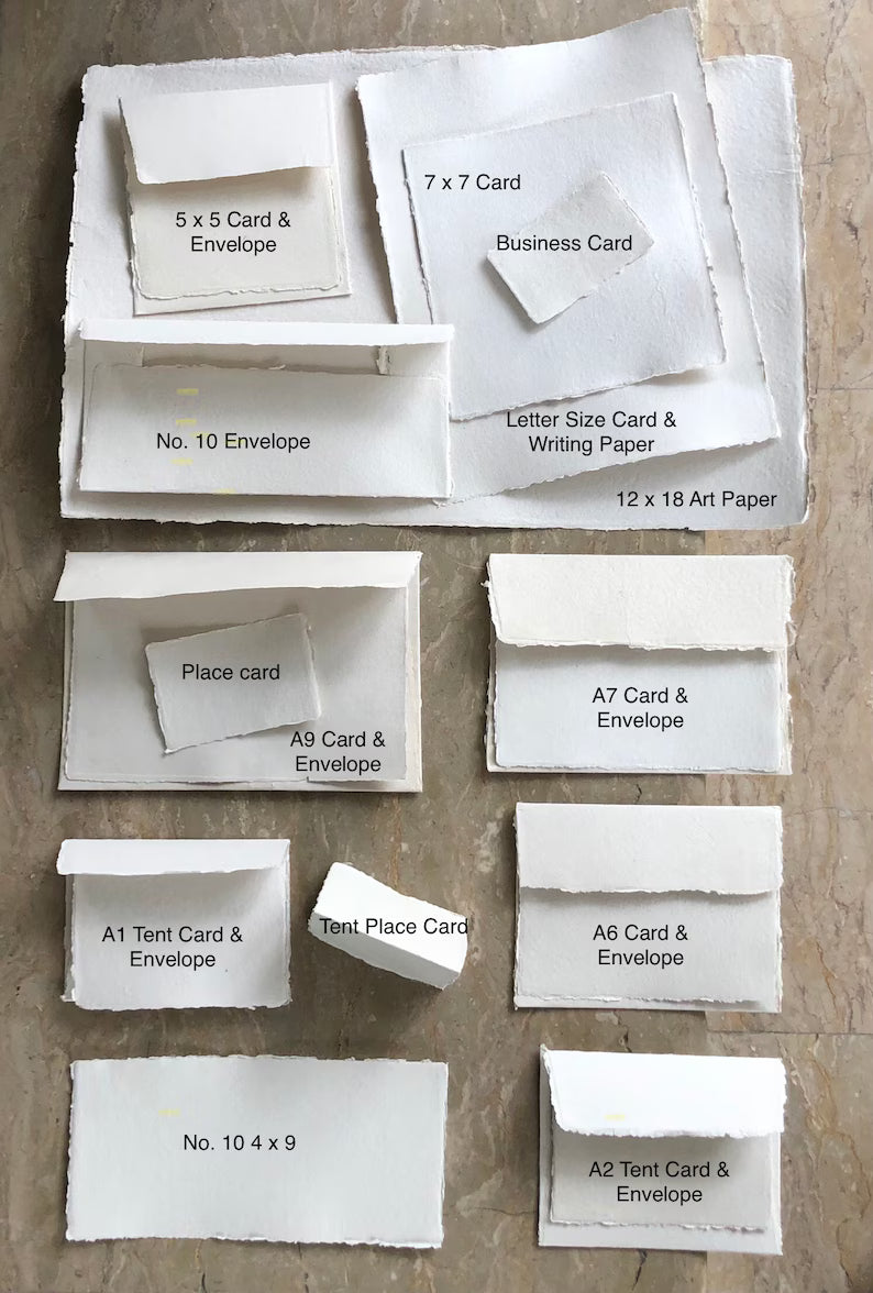 5 pack paper, Deckle Edge Paper, Custom made paper