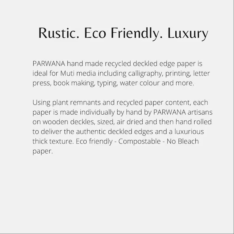 5 pack paper, Deckle Edge Paper, Custom made paper