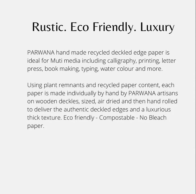 10 pack paper, Deckle Edge Paper, Custom made paper